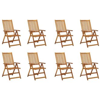vidaXL Vidaxl - Sillas De Jard&iacute;n Plegables 8 Uds Madera Macizo De Acacia