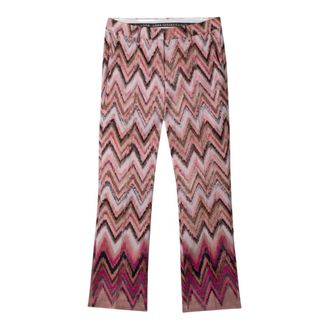 Luisa Cerano Dames, Broeken, Roze, Maat: S Corduroy