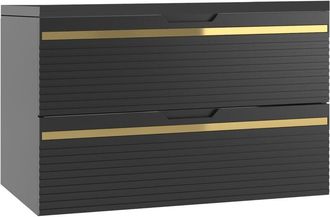 Badplaats Badplaats Mueble Bajo Para Lavabo Varo 80 X 35 X 47 Cm - Negro C