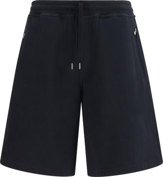 Brunello Cucinelli Mens Jogging Shorts Cotton Black Bermuda