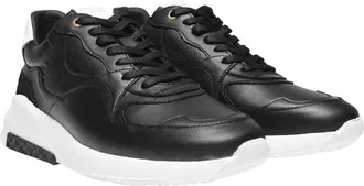 AH by Android Homme Mens Malibu Low Top Sneakers Black Leather Rubber
