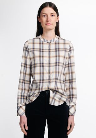 Eterna Hemdbluse ETERNA REGULAR FIT, Damen, Gr. 44, beige, 70% cotton, 30% Lyocell, normal, Blusen Hemdbluse, EASY IRON (b&uuml;gelleicht)