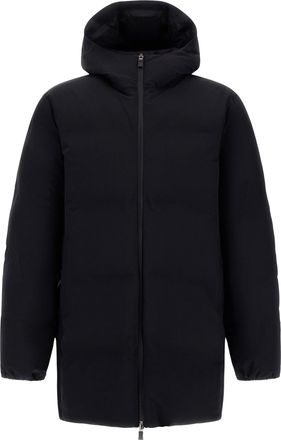Herno Black In New Impact Seamless Long Stretch Parka