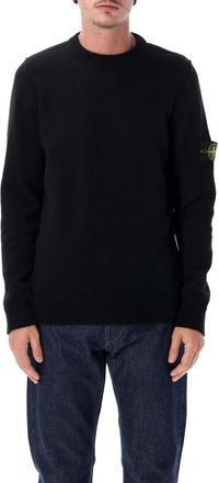 Stone Island Black Crew Neck Sweater