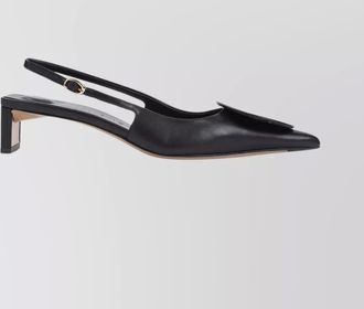 Jacquemus leather asymmetric slingback pumps