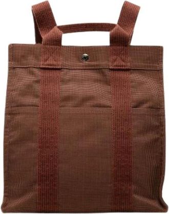 Hermès Pre-owned Handbags, female, Brown, Size: ONE SIZE Pre-owned Canvas Backpack