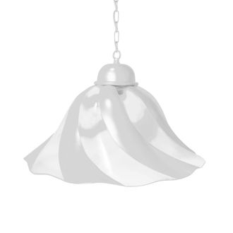 Tosel Suspensi&oacute;n campana vidrio blanco D40 cm