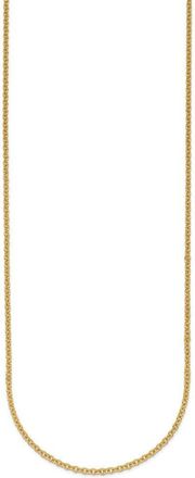 Diamond2Deal 14k Yellow Gold Polished 2.0mm Solid Cable Chain Necklace