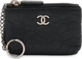 Chanel Black Leather Coin Purse/Coin Case (Pre-Owned)