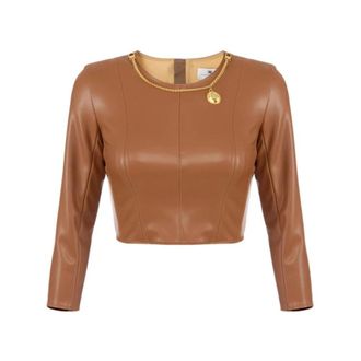 Elisabetta Franchi Mujer, Camisetas, Marr&oacute;n, Talla: XS