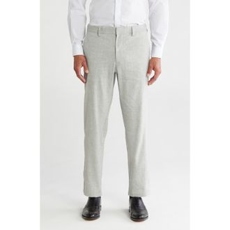 Nordstrom Flat Front Linen Blend Chinos in Grey Ultimate- White at Nordstrom Rack, Size 33