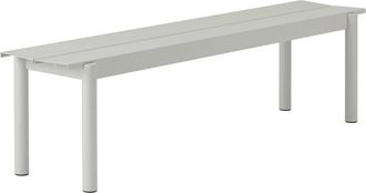 MUUTO Linear Steel Bank Outdoor, 170 cm, grau