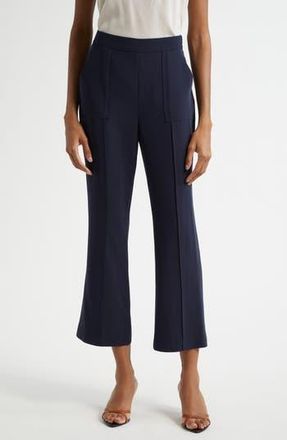 Cinq &agrave; Sept Angie High Waist Crop Flare Leg Pants in Navy at Nordstrom Rack, Size 4