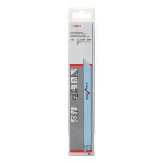 Bosch Professional s 1122 bf Flessibile per Lame in metallo de Reciprocating Saw, Raccordi in metallo, 225 x 19 x 0.9 mm, Set de 25 - Bosch