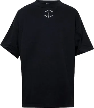 Saint Mxxxxxx logo-print cotton T-shirt - men - Cotton - S - Black