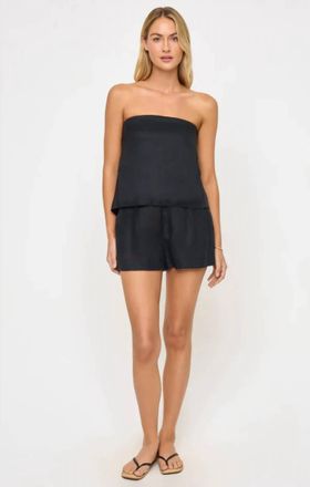 L*Space Lia Linen Shorts In Black