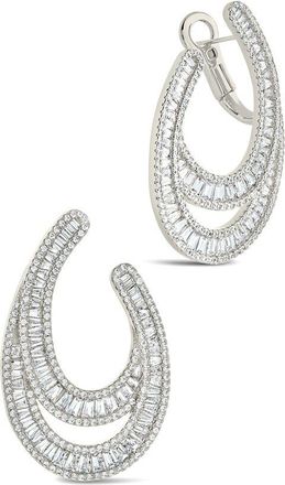 Sterling Forever Cz Gabriella Drop Stud Earrings