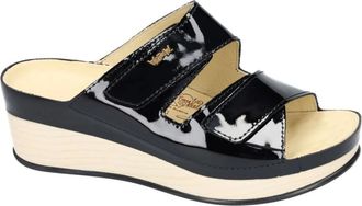 Vital Schoenen, Dames, Zwart, 38 EU, Leer, 131330 Lara Wedge