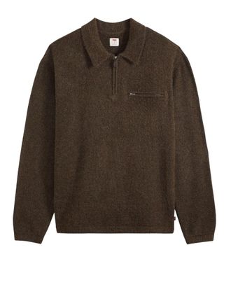 Levi's Boulder Collared Half Zip Hot Fudge