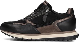 Gabor Zwarte Lage Stijlvolle Sneakers - Dames - Sneakers - Veelkleurig - 39 EU - Leer - Schoenen
