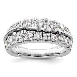 Diamond2Deal 14k White Gold Lab Grown Diamond Wedding Band Ring 1.8Ct Clarity- VS Color- G-H