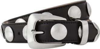 Khaite Benny Belt with Studs - female - Khaite - Belts - Black - 90 CM - Accessories