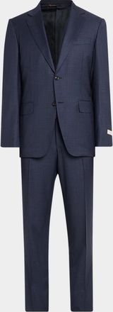 Canali Men & apos;s Wool Tonal Crosshatch Two-Piece Suit