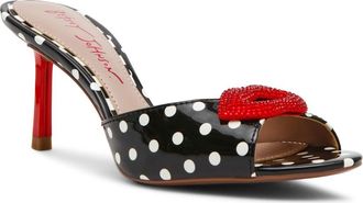 Betsey Johnson Casidy Sandal in White/Black Polka Dot at Nordstrom, Size 6.5