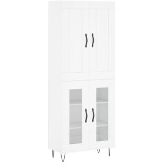 vidaXL Highboard White 69.5x34x180 cm Engineered Wood vidaXL