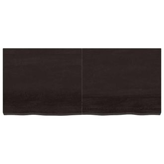 Berkfield Home Table Top Dark Grey 140x60x(2-6) cm Treated Solid Wood Oak