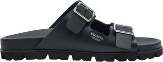 Prada Ciabatte - Dames - Sandalen - Zwart - 36 EU - Schoenen