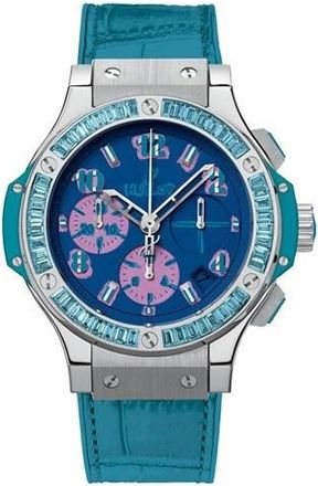 Hublot Big Bang Pop Art Jeweled Dial Blue Automatic Unisex Watch 341.SL.5199.LR.1907POP14