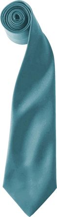Premier Kleuren Heren Satin Clip Tie (Pakket van 2) (Teal)