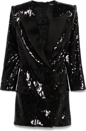 Balmain sequinned mini dress - Black