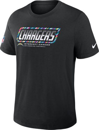 Nike Los Angeles Chargers Crucial Catch Sideline Nike Mens Dri-FIT NFL T-Shirt in Black | 034J00AZUH-F9R