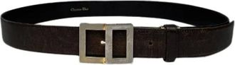 Dior Pre-owned Belts, female, Brown, Size: ONE SIZE Pre-owned Leather Belt