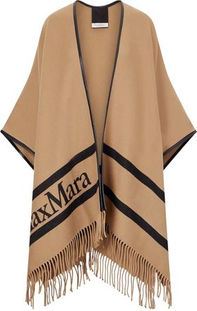 Max Mara Wool Jacquard Shawl - Beige