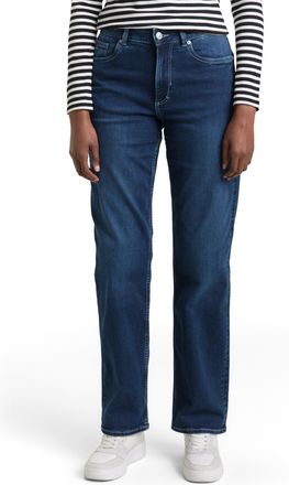 Tom Tailor Denim Straight-Jeans TOM TAILOR DENIM ELLA, Damen, Gr. 27, L&auml;nge 34, used schwarz stone blau denim, Denim/Jeans, Obermaterial: 99% Baumwolle, 1% Elasthan, u