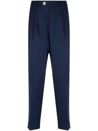 Brunello Cucinelli cropped tailored trousers - Blue