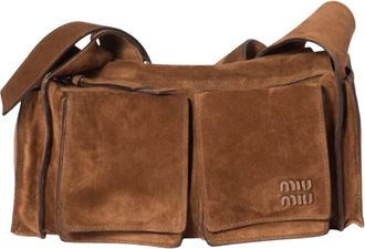 Miu Miu Brown Utilitaire Medium Shoulder Bag