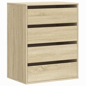 Berkfield Home Corner Chest of Drawers Sonoma Oak 60x41x76 cm Engineered Wood in Light Brown | Size: 60 x 41 x 76 cm
