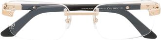 Cartier CT0411O frameless glasses - men - Metal - One Size - Gold