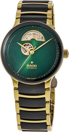 Rado Centrix Automatic Open Heart Green Dial Two-Tone Ceramic & Stainless steel Unisex Watch R30008302