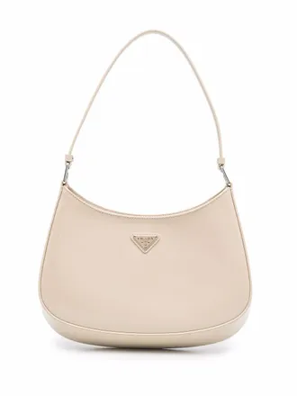 Prada Cleo brushed leather shoulder bag - women - Calf Leather/Nylon - OS - Neutrals