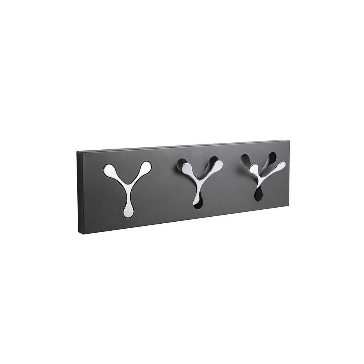 Kleiderhaken-Set Zur Wandmontage – 3 Haken Aus Metall, Schwarz Mit Verchromten Haken – Platzsparend & Stylisch