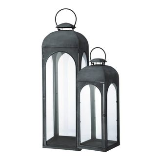 Maisons du monde 2 faroles de jard&iacute;n de metal