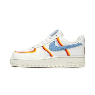 Nike Fitness, Dames, Wit, 35 1/2 EU, Denim, Air Force 1 Low
