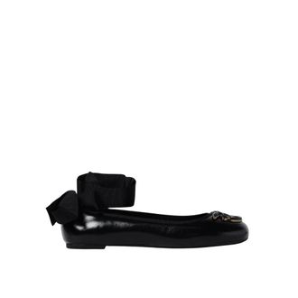 Pinko Ballerinas, female, Black, Size: 6 US Black Bow Ballerina Flats