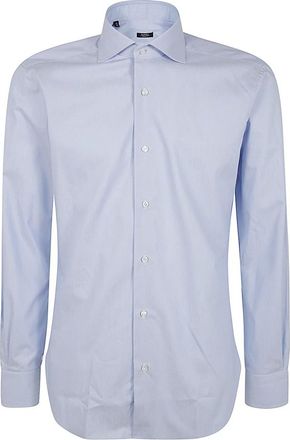 Barba Overhemden, Heren, Blauw, L, Nekshirt