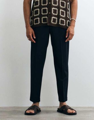 Mango Boston - Pantaloni sartoriali vestibilit&agrave; classica blu navy
